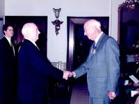 Recieving his AM.